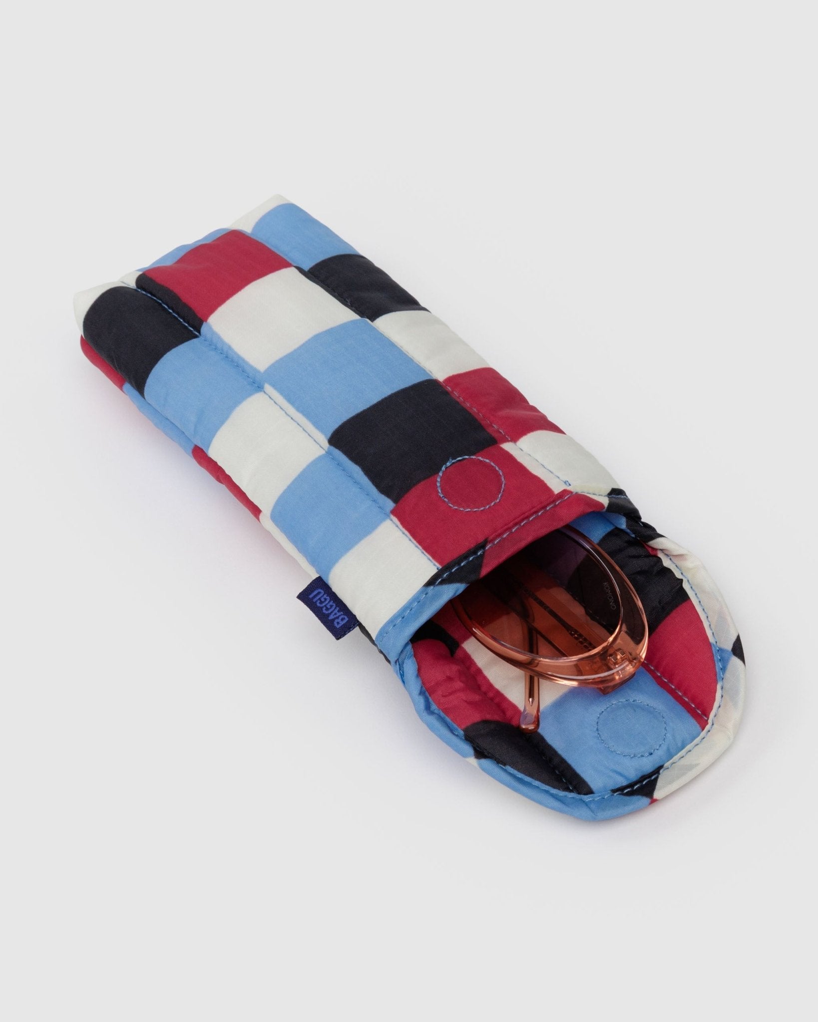 Baggu Puffy Glasses SleevePainted Check8