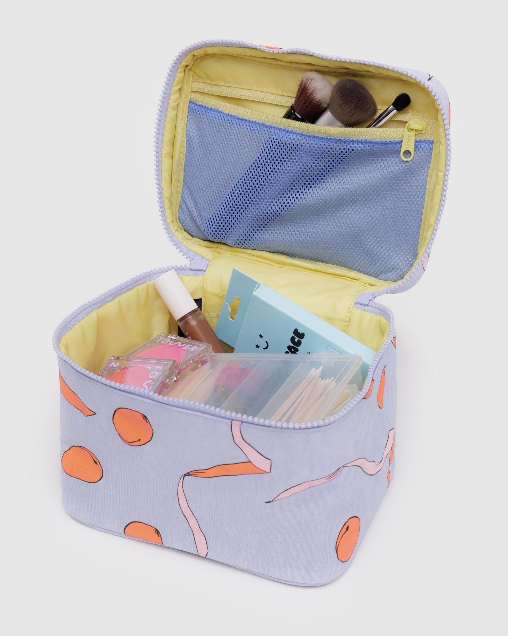 Baggu Large Cosmetic Case - Apricots and Ribbons - ANNIE.G