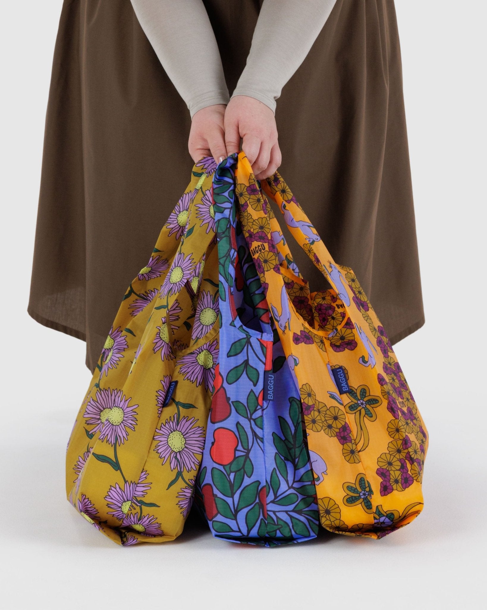 Standard Baggu Bag Set of 3Night Orchard5