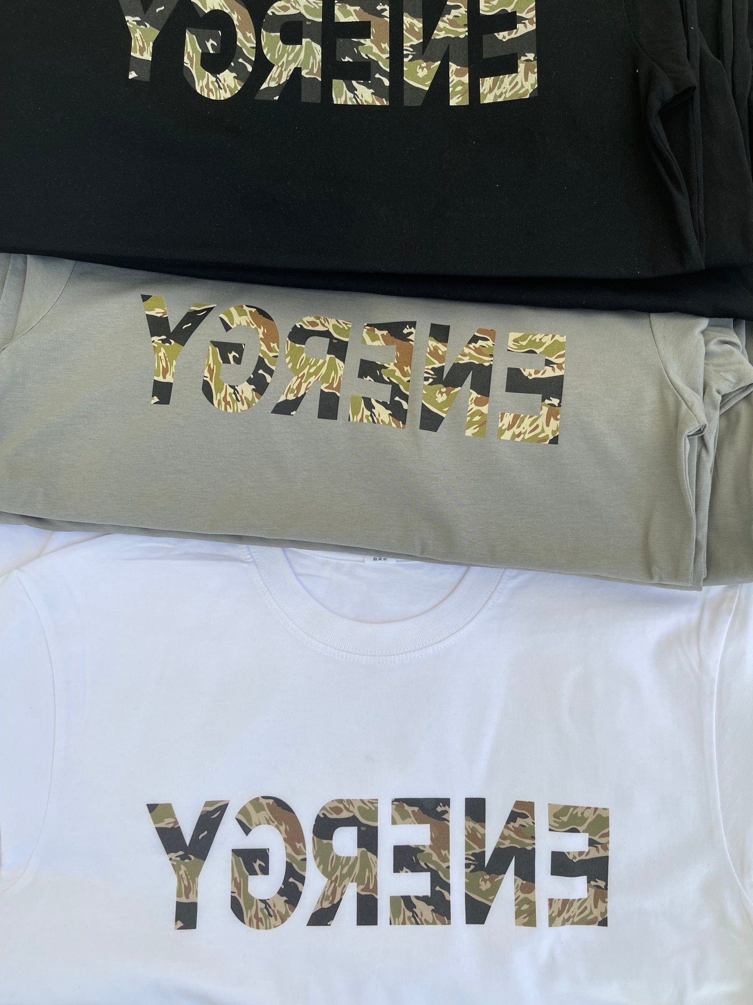 Camo Mens ENERGY T-Shirt in Black - ANNIE.G