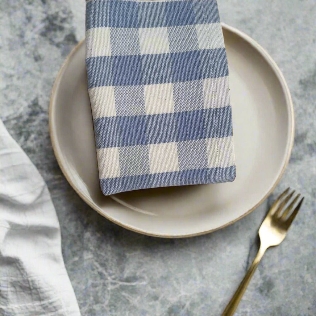 Napkins Coastline Check Set of 4 - ANNIE.G