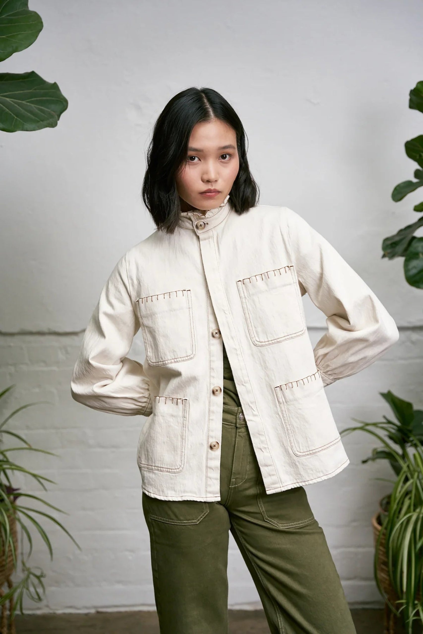 Pablo Jacket in Ecru - ANNIE.G