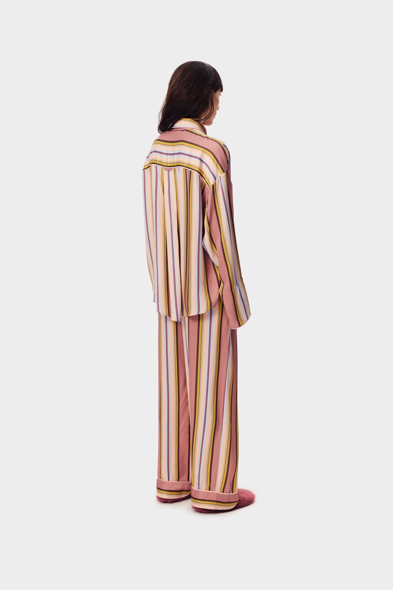 Sleeper Pastelle Oversized Shirt in Blush Stripes - ANNIE.G