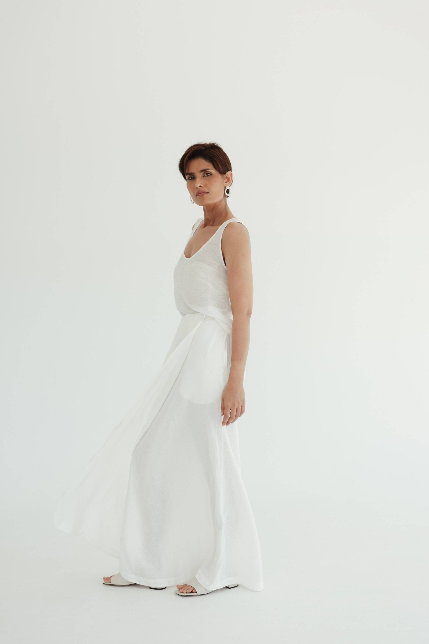 Sofia Cami Top in White - ANNIE.G