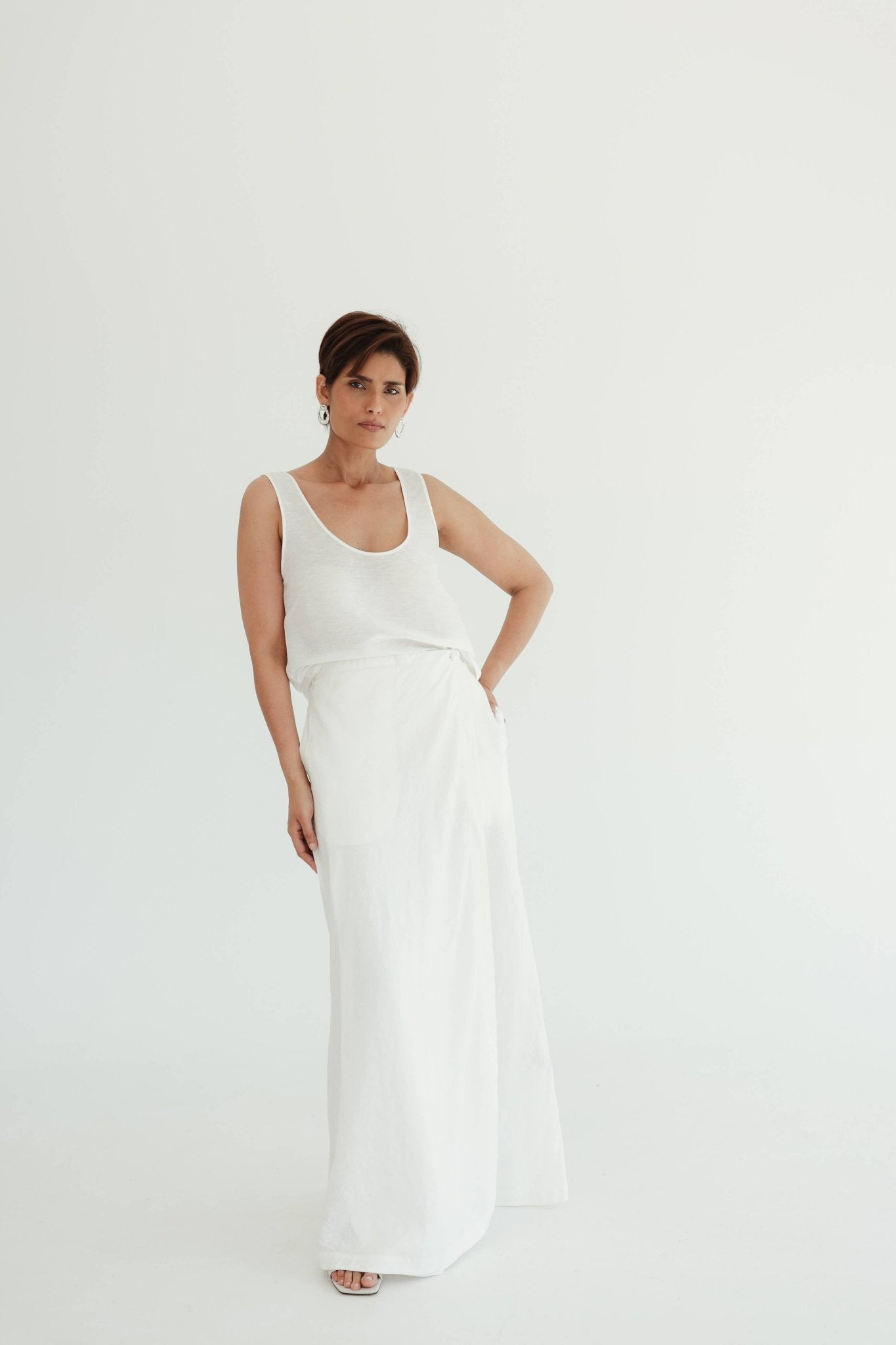 Sofia Cami Top in White - ANNIE.G