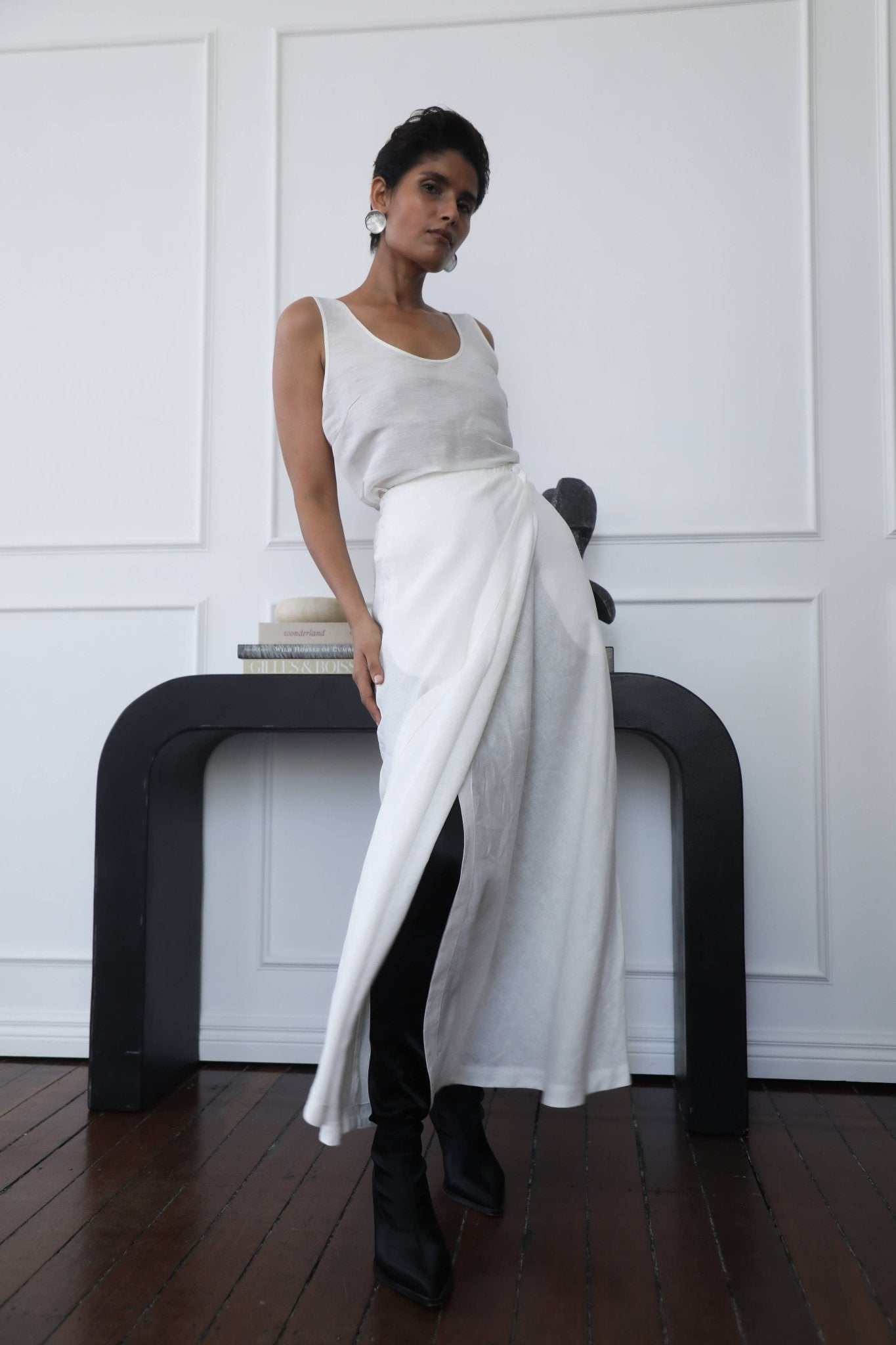 Sofia Cami Top in White - ANNIE.G