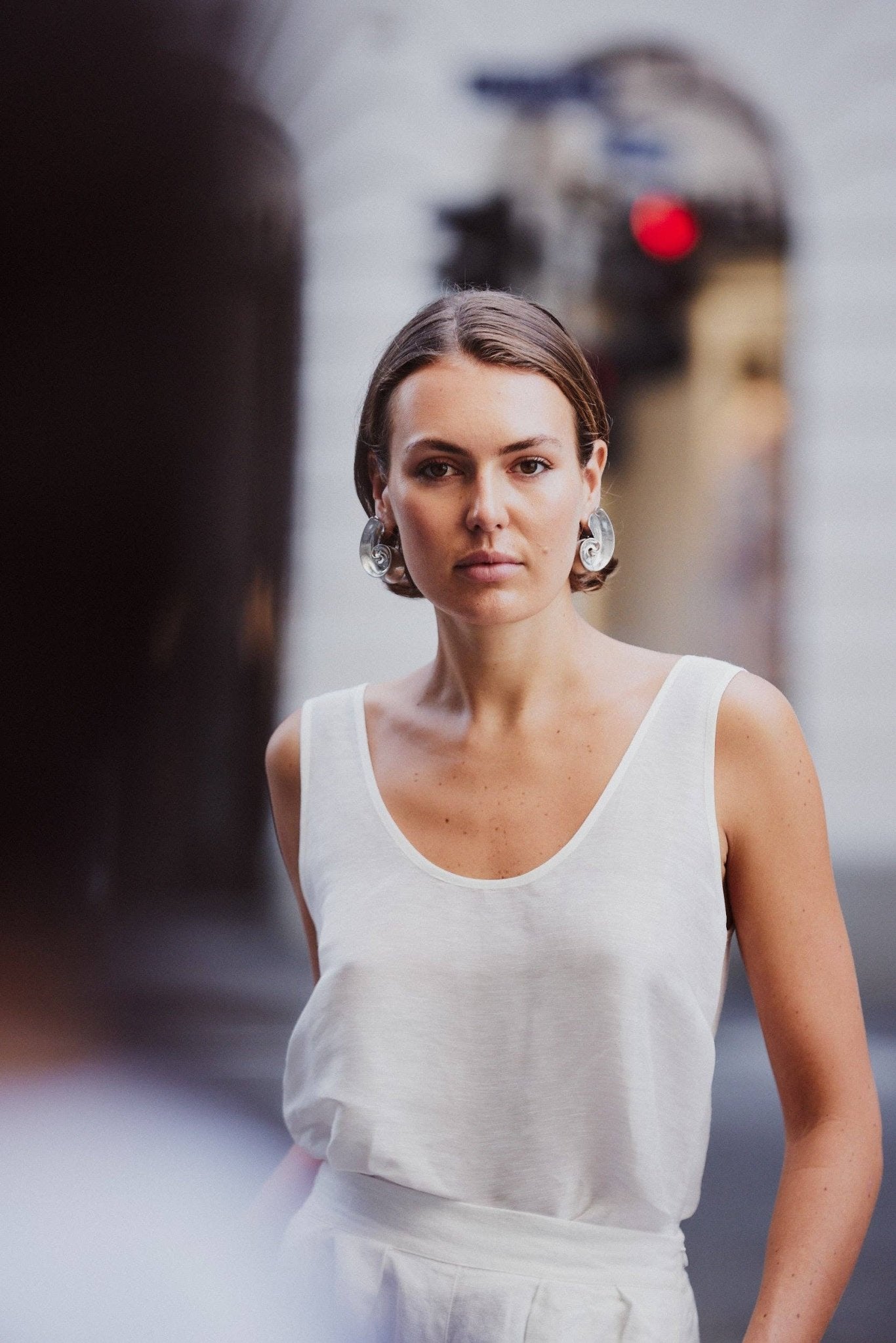 Sofia Cami Top in White - ANNIE.G