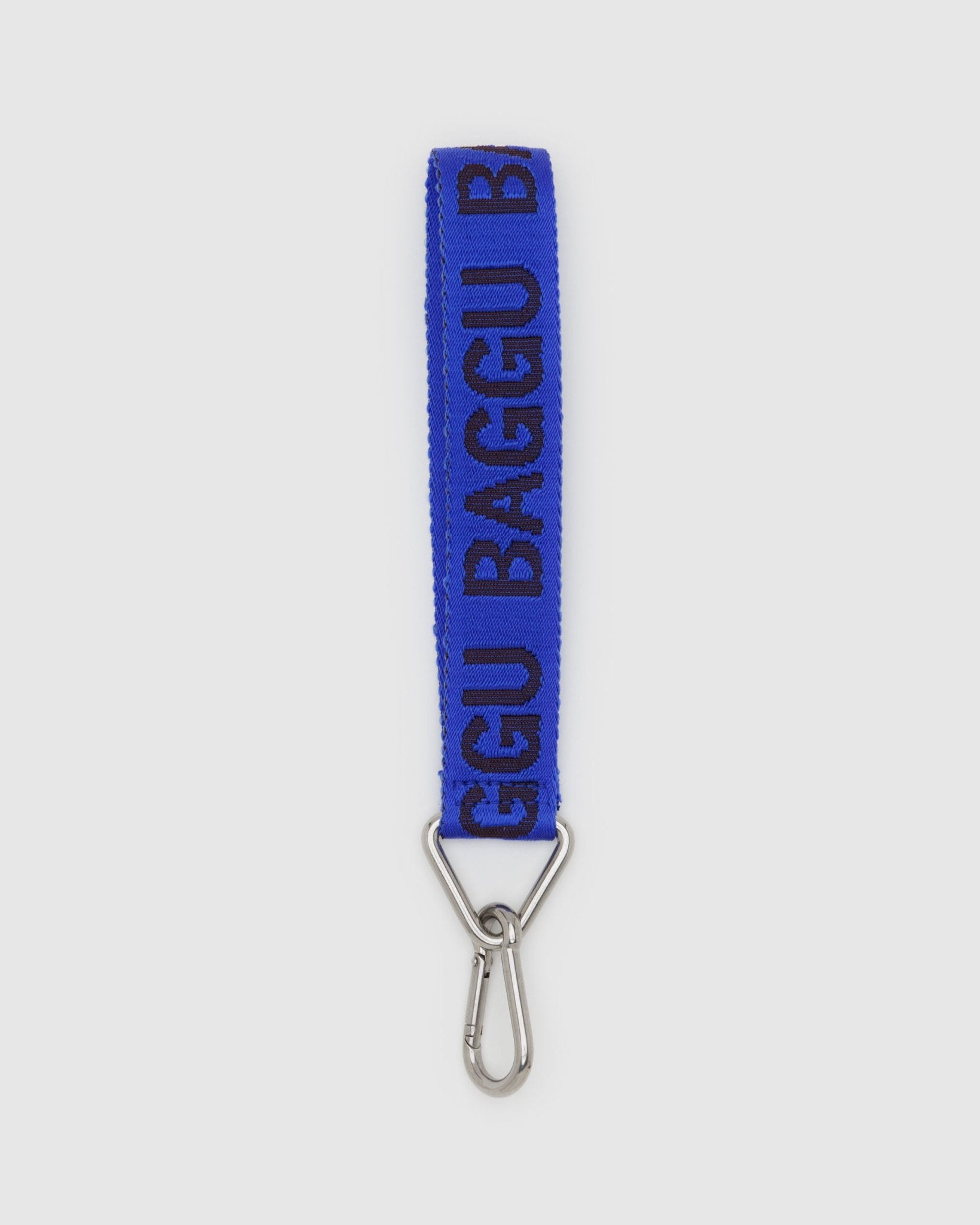 Royal blue Baggu Logo Keychain with metal clip - ANNIE.G