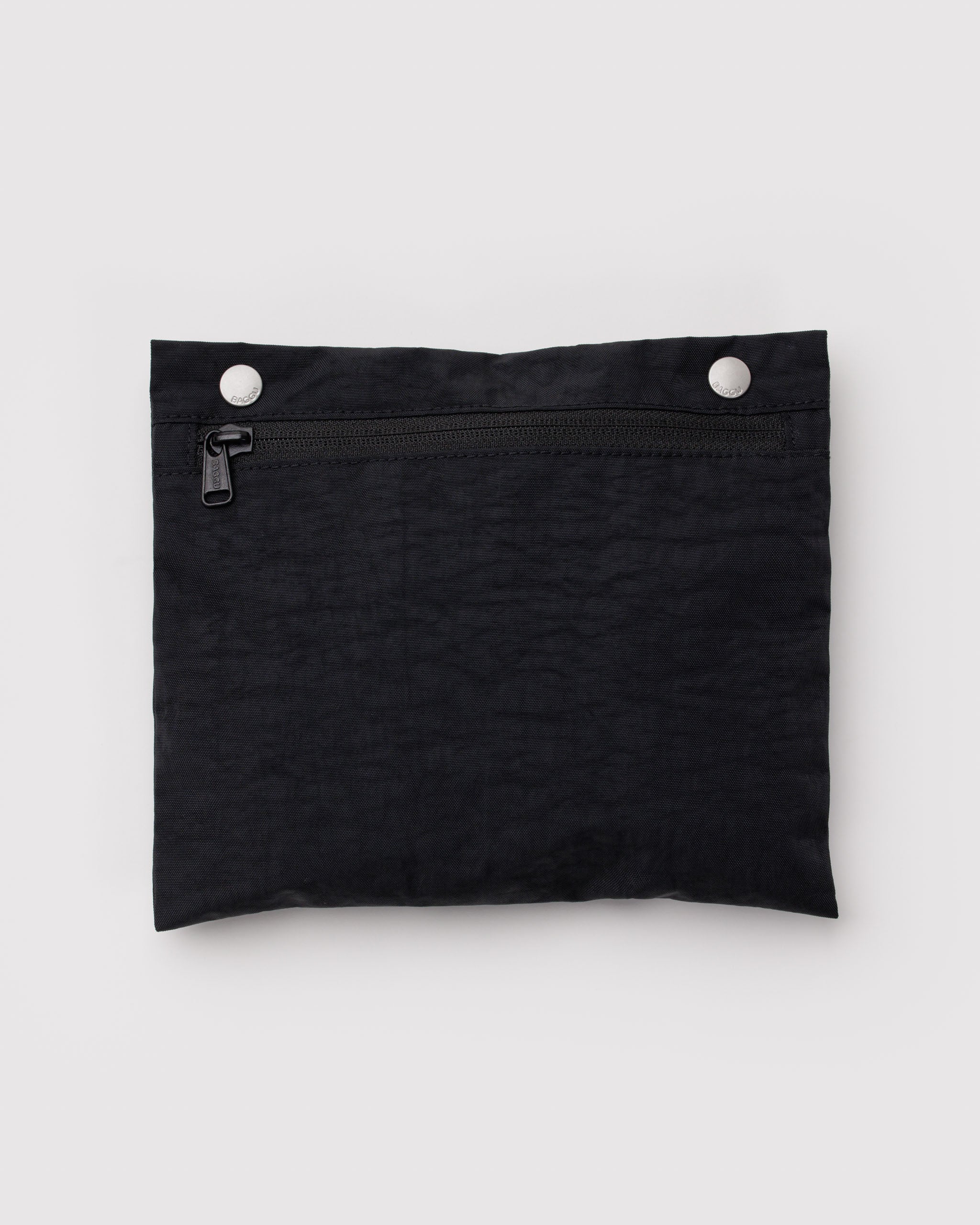 Black removable interior snap pocket with zipper.