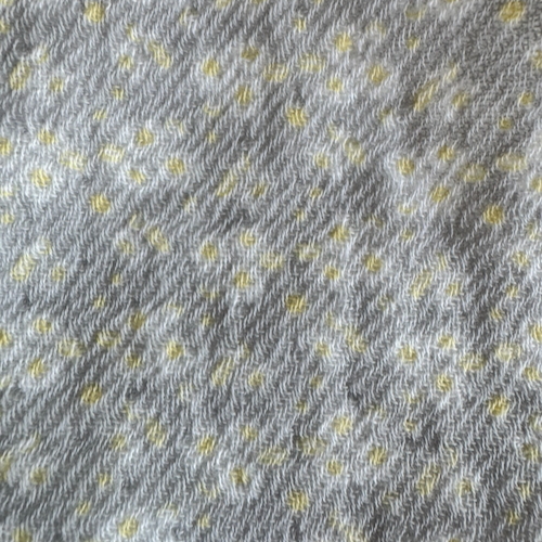 grey with small yellow and white flowers print