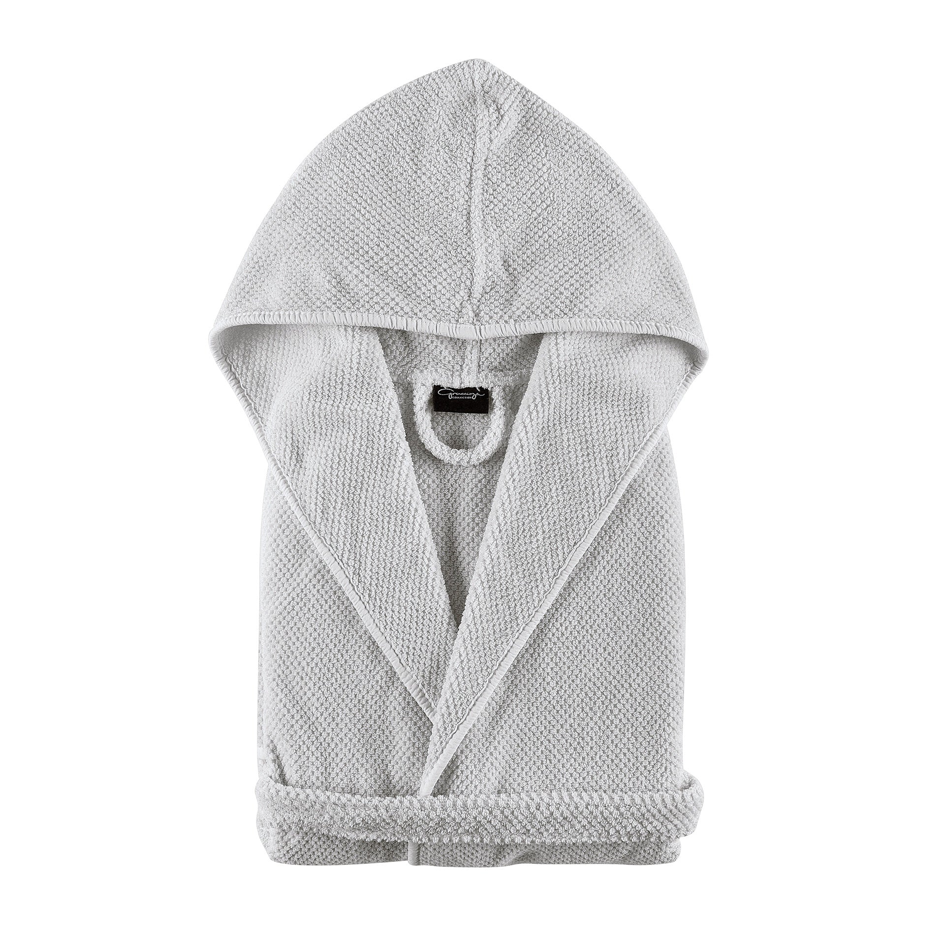 Folded light grey Bee Waffle Kids Bath Robe - ANNIE.G
