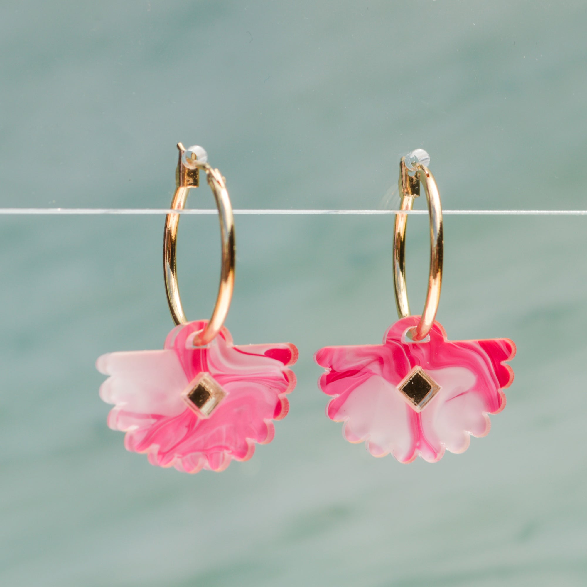 Fuschia Fantail Earrings - ANNIE.G