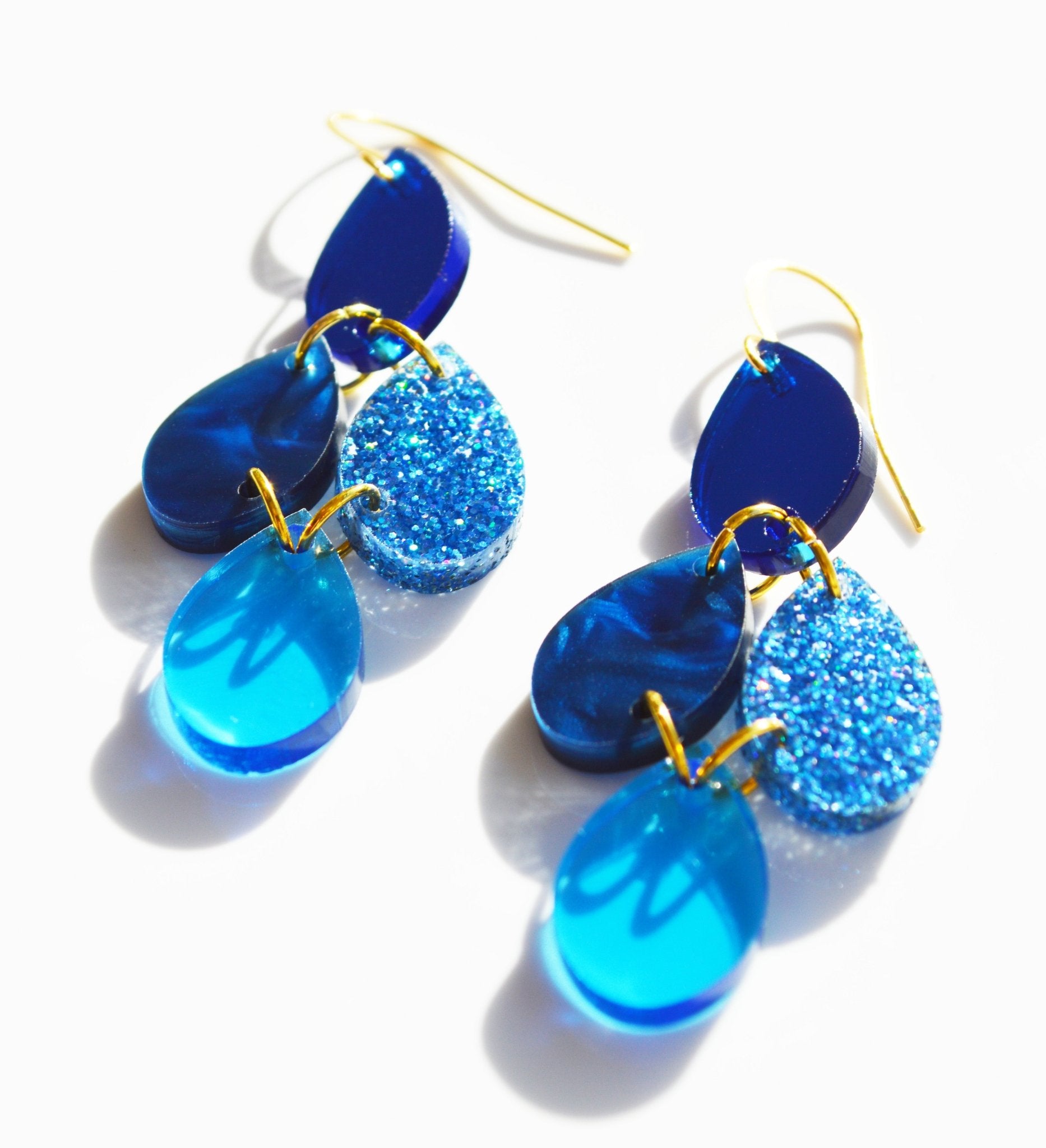 blue dangle Paris Earrings - ANNIE.G