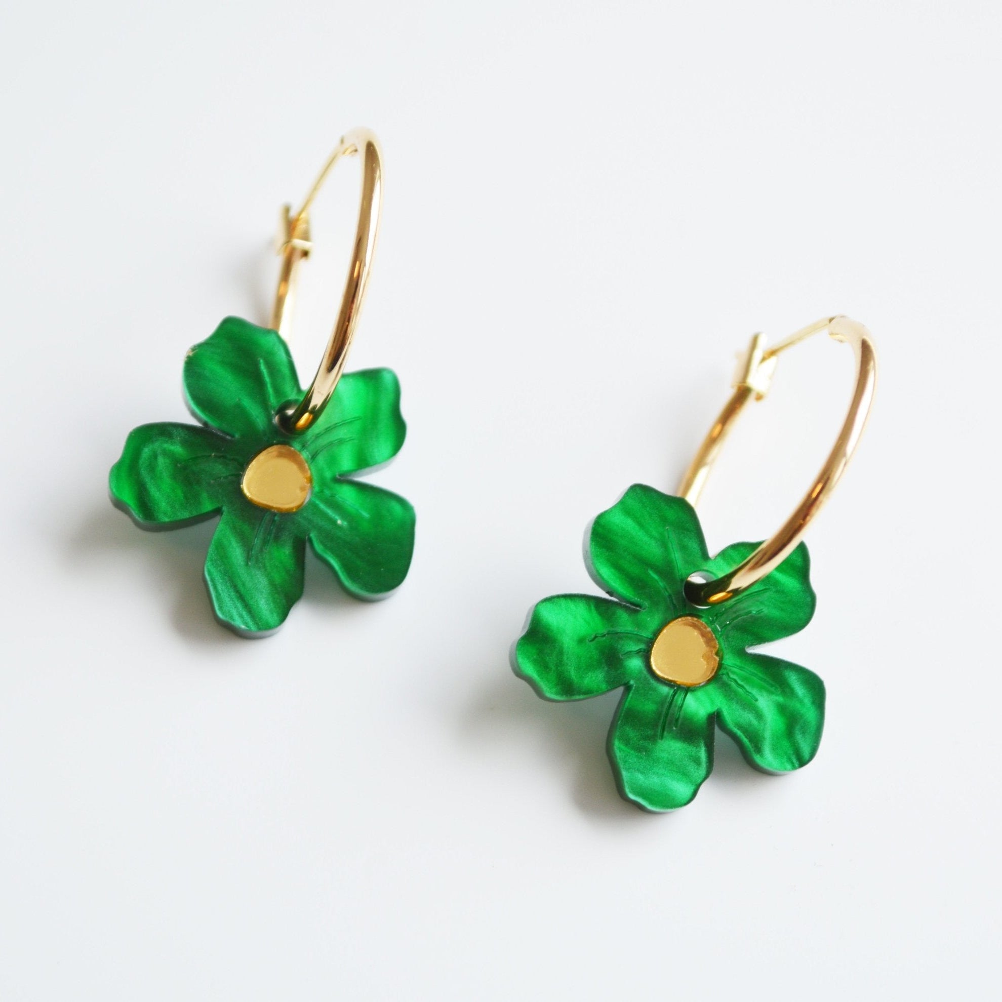 Green Wildflower Earrings - ANNIE.G
