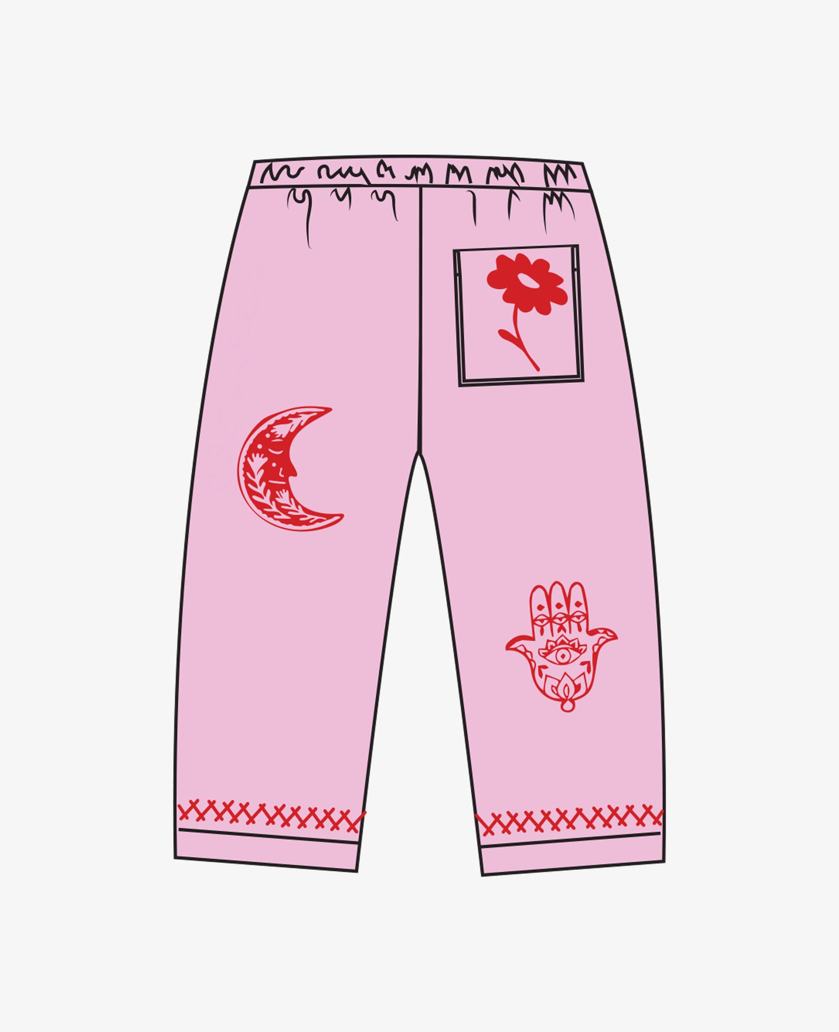 Oda Mini Pants in Rose